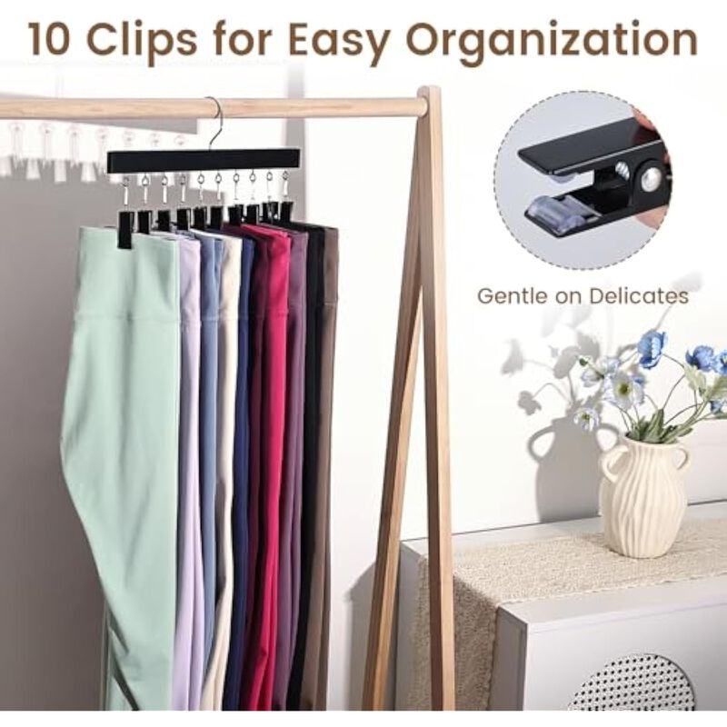 12-Pack Space-Saving Hangers for Clothes | Collapsible Metal Hangers Organizer image number 3