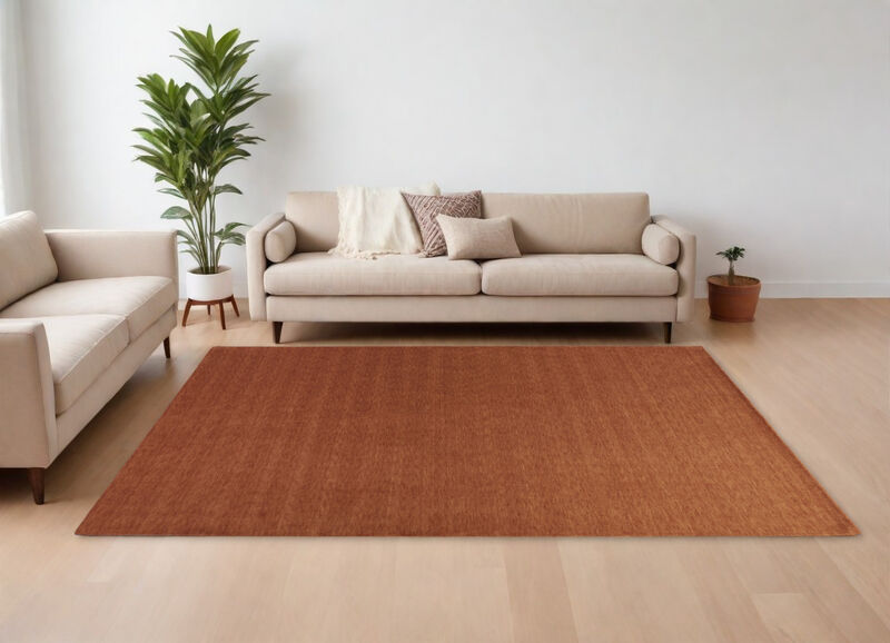 HomeRoots Hand Woven Round Rug image number 1