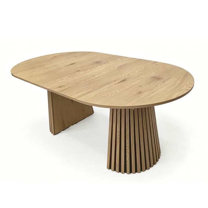 Oval Wooden Extendable Dining Table