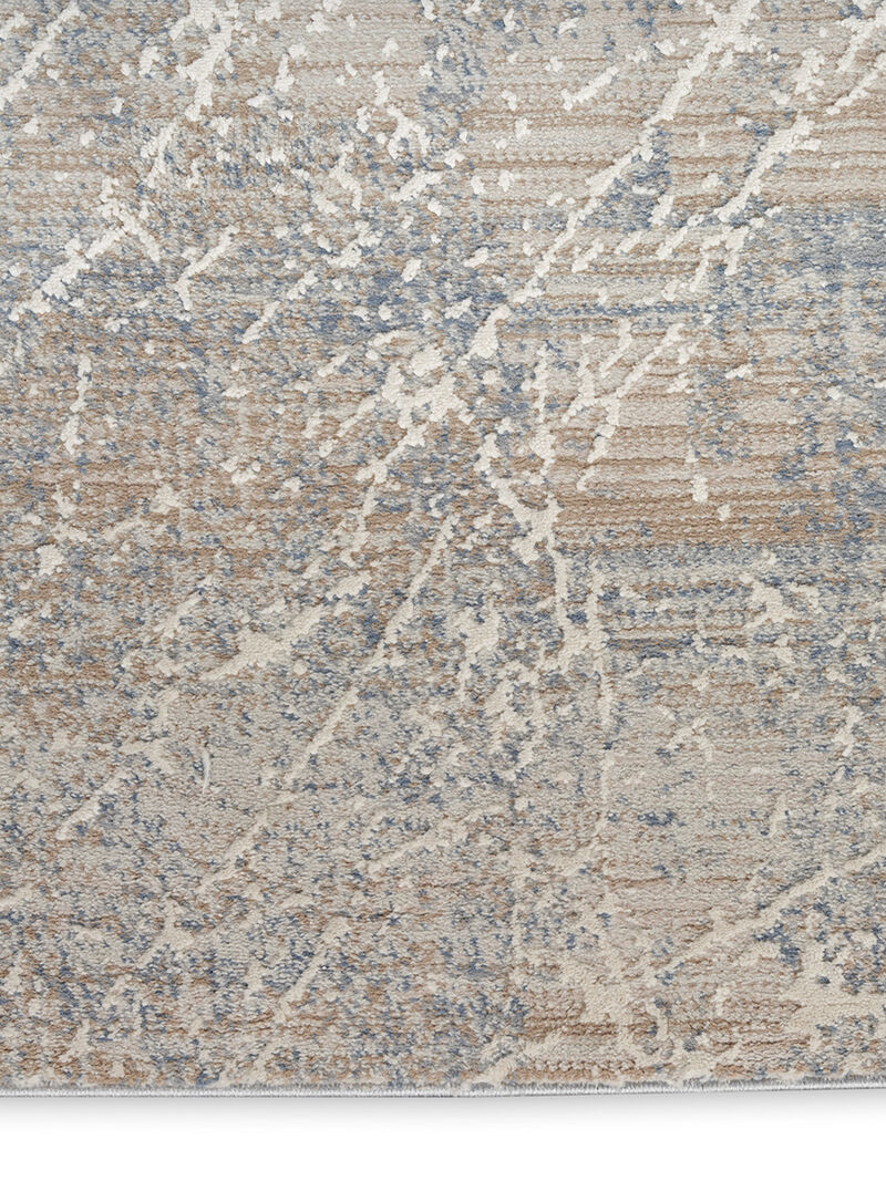 Exhale EXL02 Beige/Blue 5'3" x 7'3" Rug