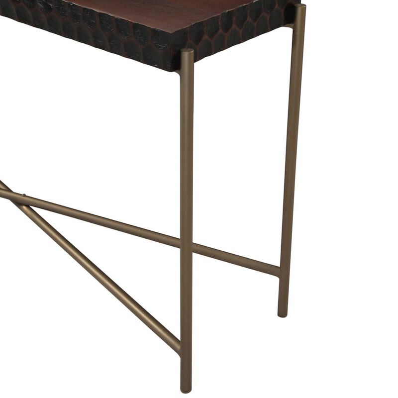 World Interiors Vallarta 58" Console Table in Two Tone image number 6