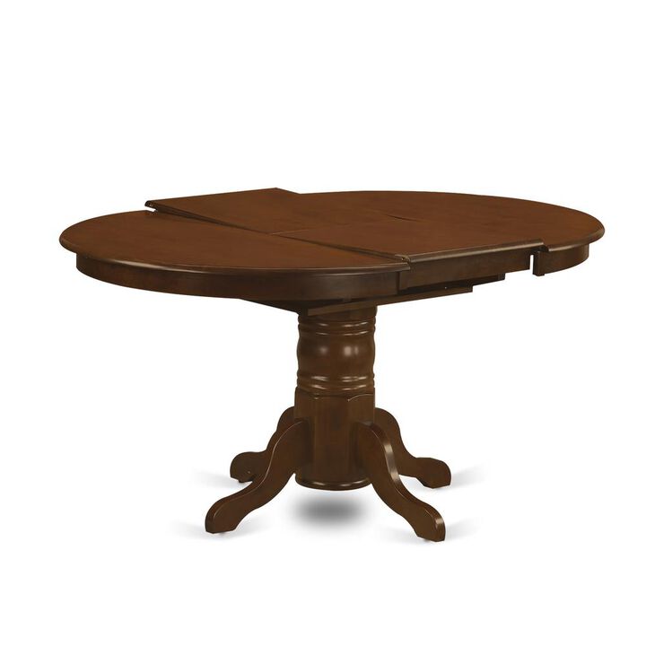 East West Furniture KEVA5-ESP-C 5 Pc set Kenley Kitchen Table with a Leaf and 4 Fabric Seat Chairs
