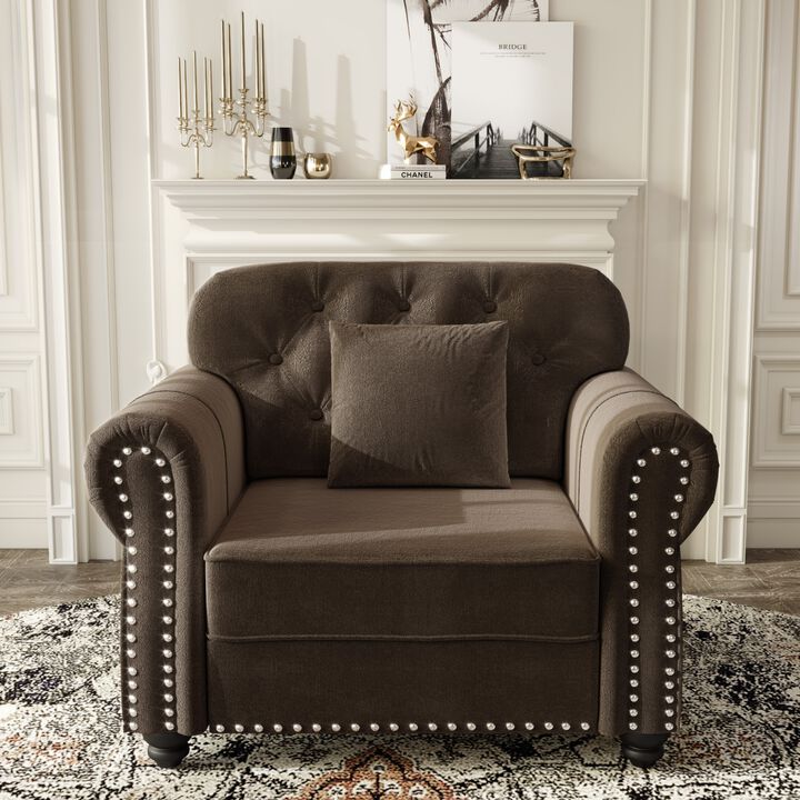Pidrum Modern Chesterfield Accent Chair