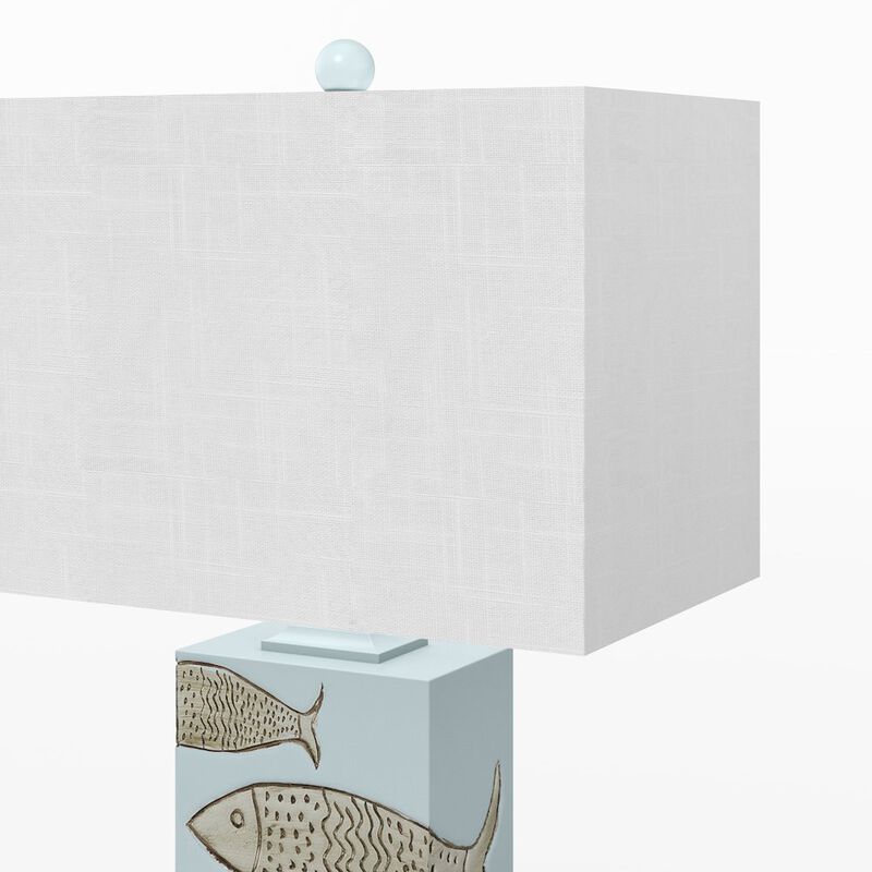 Lux Lighting Pompano 28 Polyresin Coastal Fish Table lamp, (Set of 2)