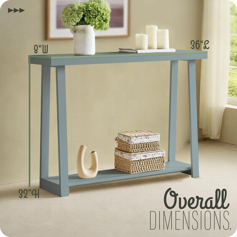 Kings Brand Furniture Emma Narrow Console Table with Lower Shelf Perfect for Sofa Table