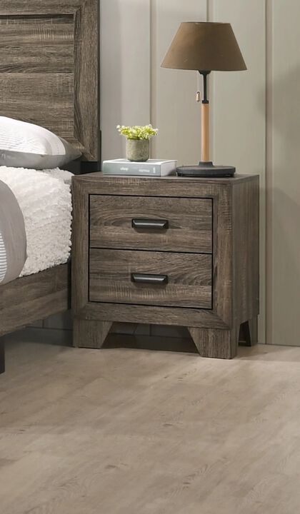 Streamdale Rustic Gray 2-Drawer Nightstand