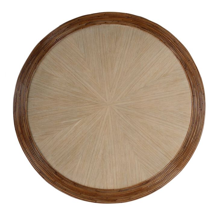 Butler Specialty Harding Rattan Drum Coffee Table, Brown