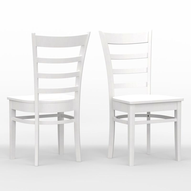 Rize Home Slat Back Dining Chairs (2) C-Coco White image number 0