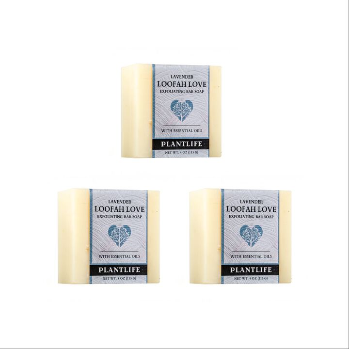 Plantlife Bar Soap - Loofah Love Lavender 3 pack