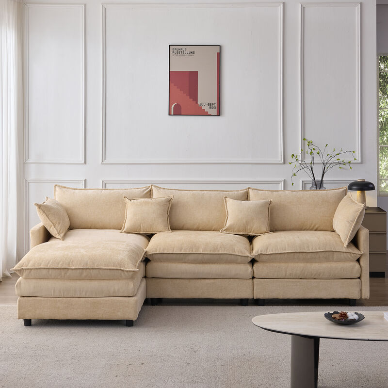 Vulwab 105" Modular Sectional Couch image number 1