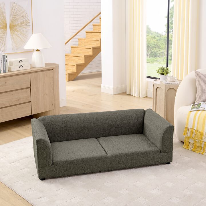Dog Sofa for Medium Large Dog, Rectangular Design with Backrest, Armrests, Soft Cushion