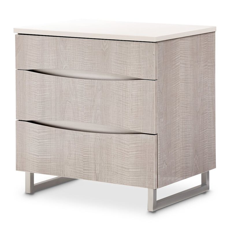 Michael Amini Marin Nightstand - Greige
