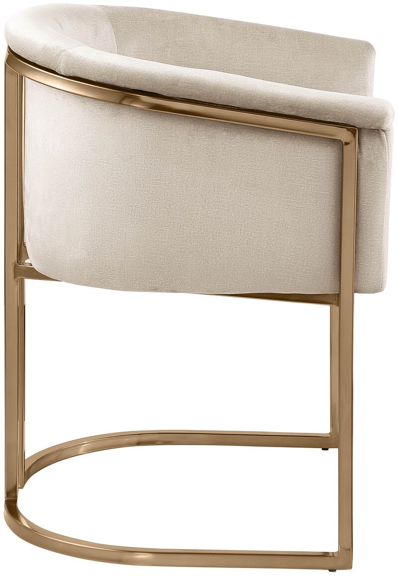 Meridian Furniture Tierra Cream Velvet Dining Chair