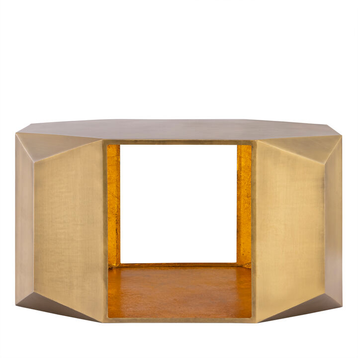 Lorvique Gold Hexagon Coffee Table