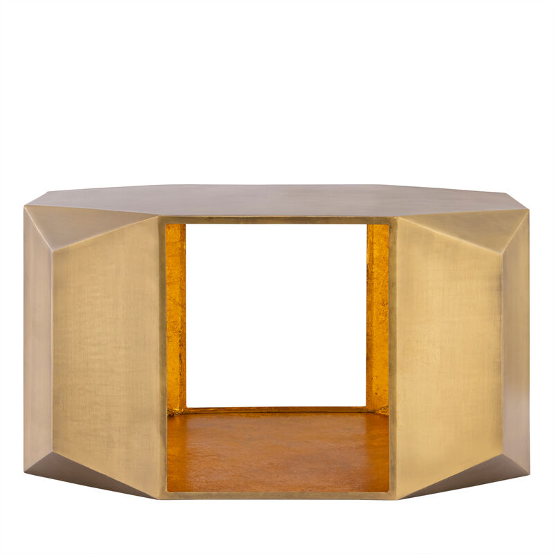 Lorvique Gold Hexagon Coffee Table image number 1