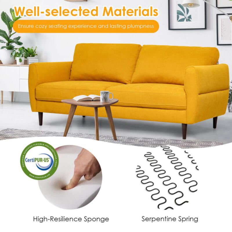 72" Small Fabric Loveseat Sofa Couch image number 4