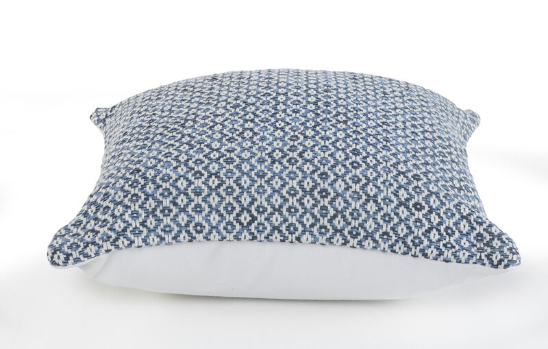 HomeRoots Set of Two Blue Chevron Cotton Throw Pillows image number 2