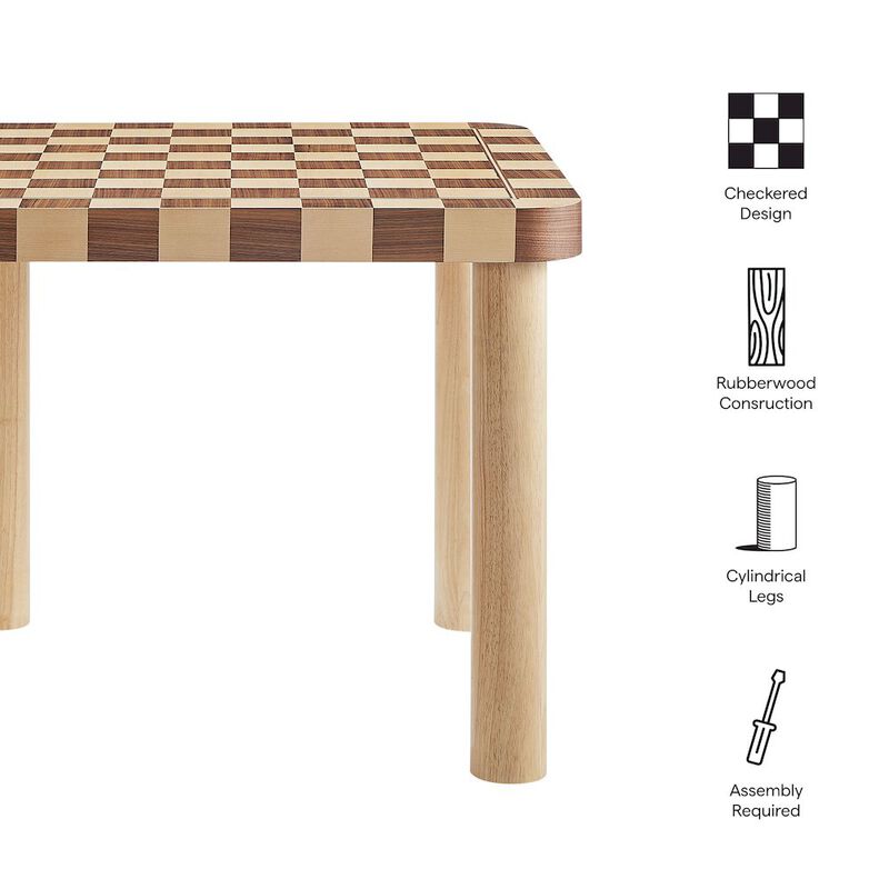 Oscar 36 Inch Square Checkered Dining Table image number 1