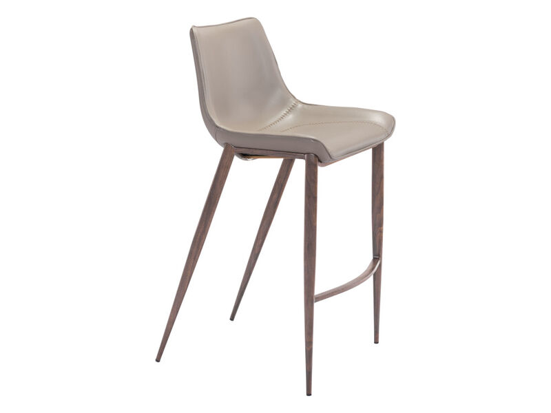 Magnus Barstool (Set of 2) Brown & Walnut