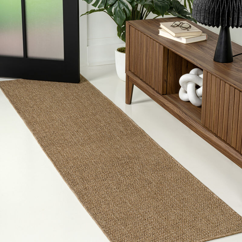 Solana Easy Jute Rustic Solid Color Indoor/Outdoor Area Rug image number 5