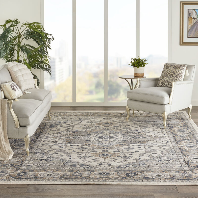 Quarry QUA05 Ivory/Gray 7' x 10' Rug image number 9