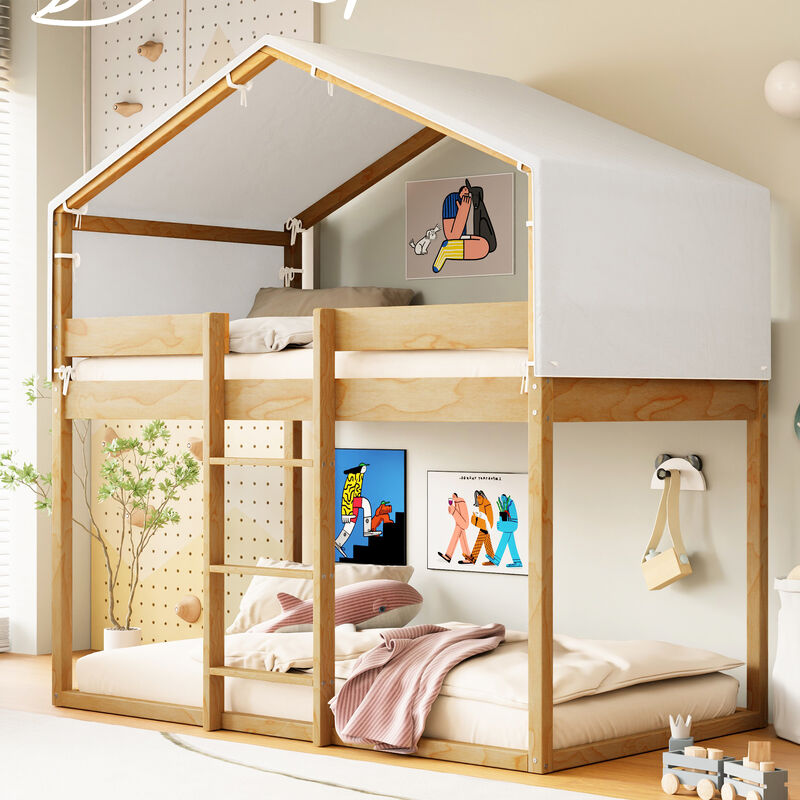 Merax Bunk Bed with Tent for Kids Children