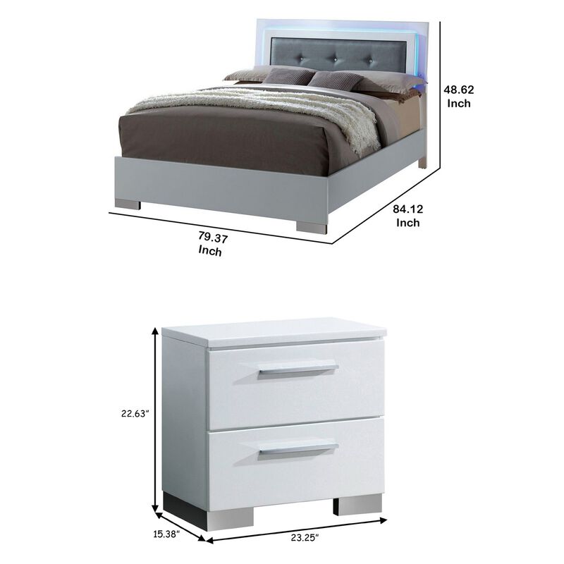 Bedroom Set, 2 Piece Set with Nightstand image number 7