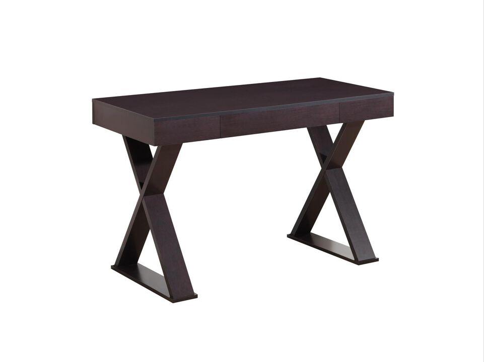 HomeRoots 47" Espresso Wood Writing Desk