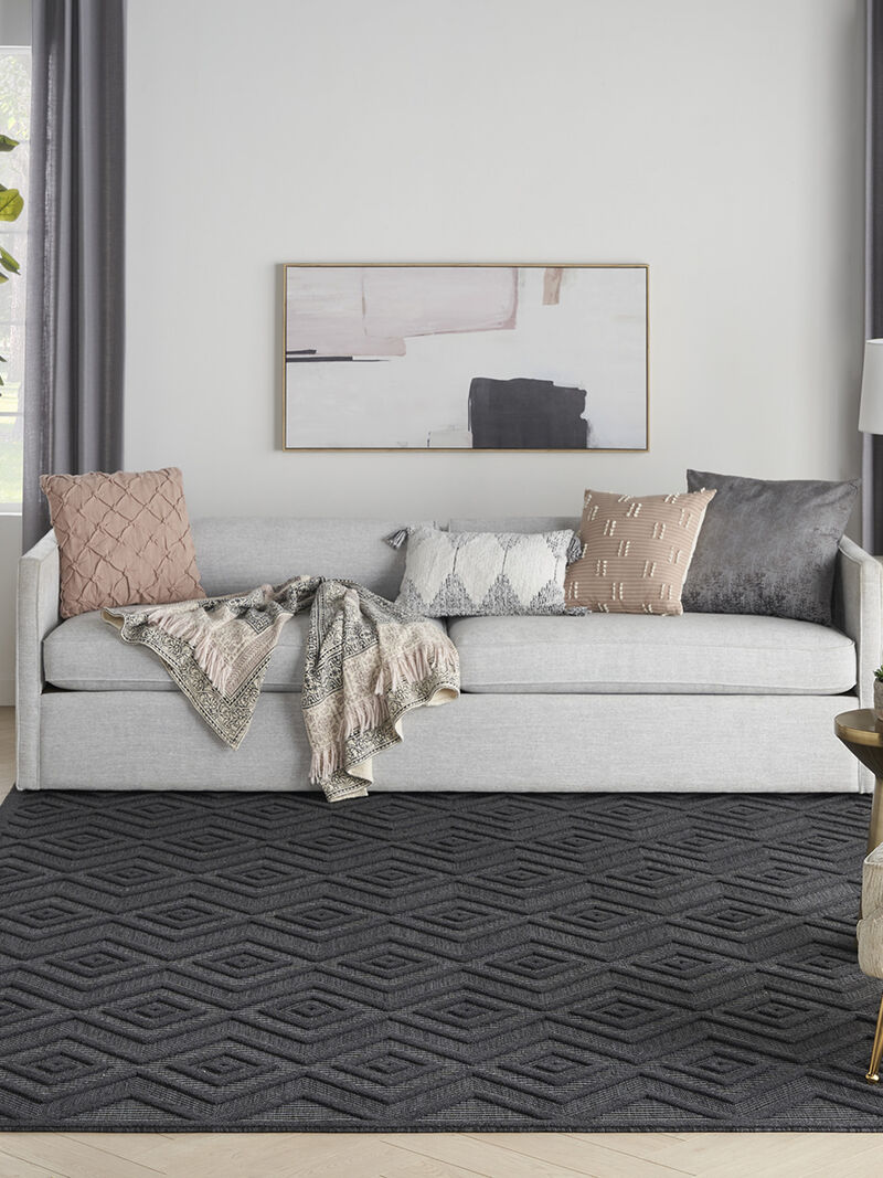 Versatile NRV01 Charcoal/Black 9' x 12' Rug