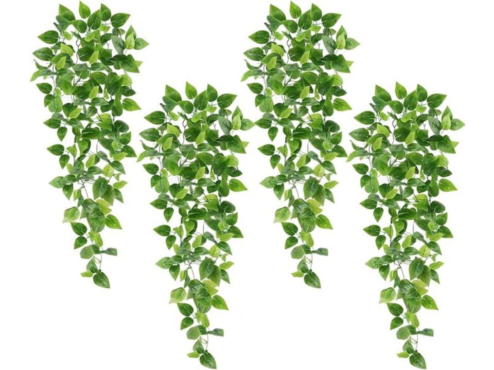 4 Piece Artificial Hanging Vine Plants Outdoor Home Decor Vines