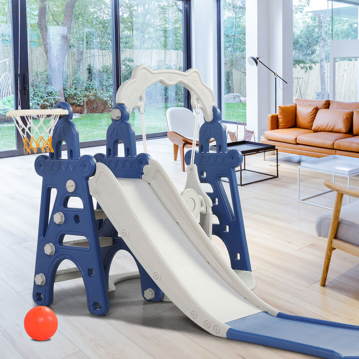 3-In-1 Toddler Extra-Long Slide and Swing Set