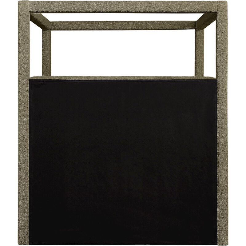 Meridian Furniture Eden Olive Boucle Fabric Queen Bed