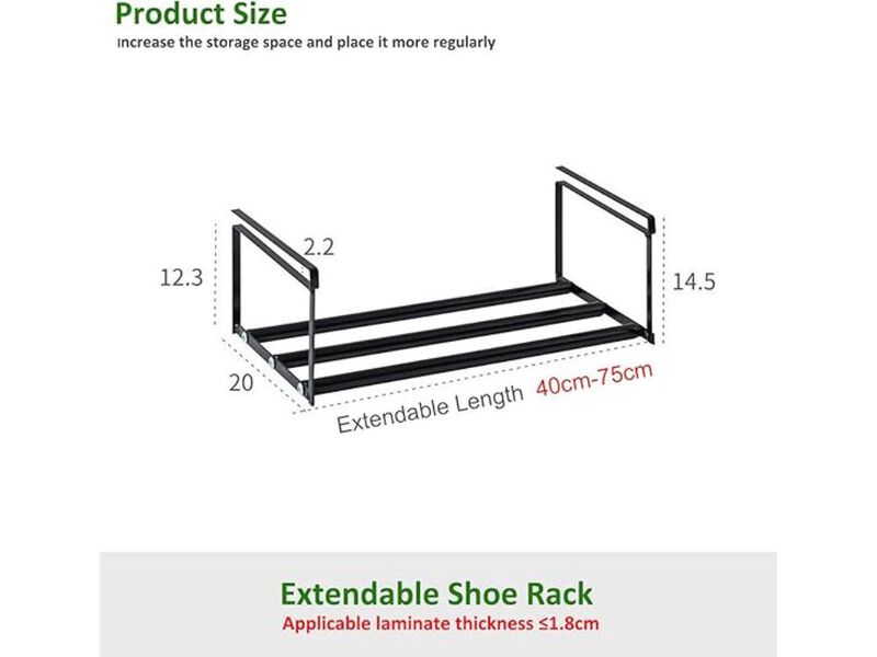 Shoe Storage Cabinet Adjustable Shelves Anis Keaar 1 Piece image number 2