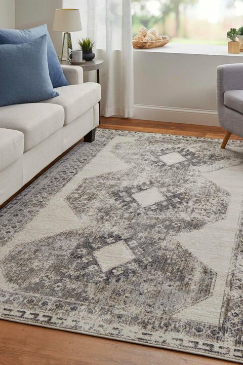 Kano 39LJF Ivory/Charcoal 4'3" x 6'3" Rug