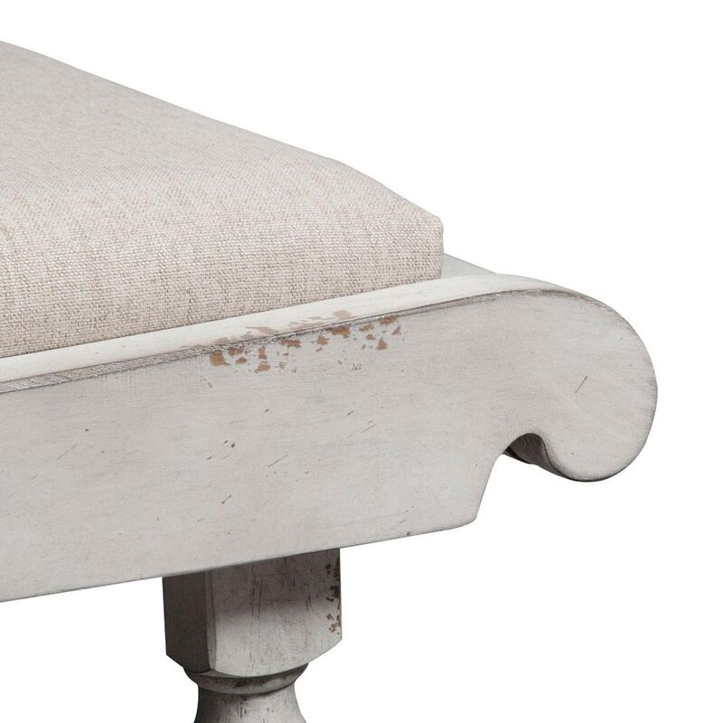 Liberty Furniture Whitney Bench (RTA) in Antique Linen w/ Weathered Gray image number 1