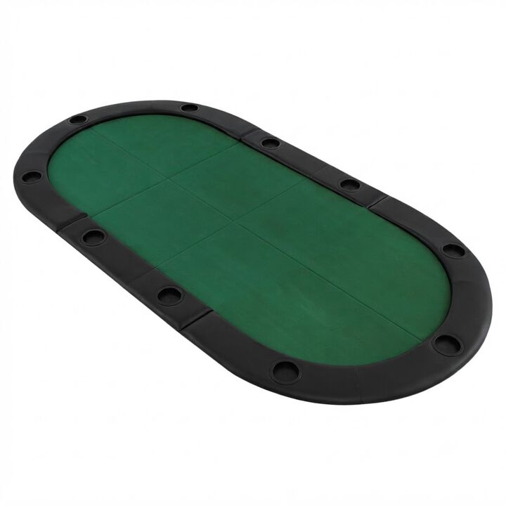 10 Player Portable Poker Table Top with Foldable Design and Padded Surface