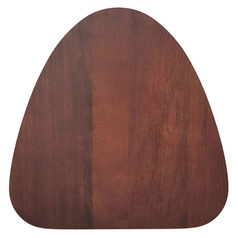 Patrice Modern 18 inch Wide Metal and Wood Accent Side Table in Dark Brown