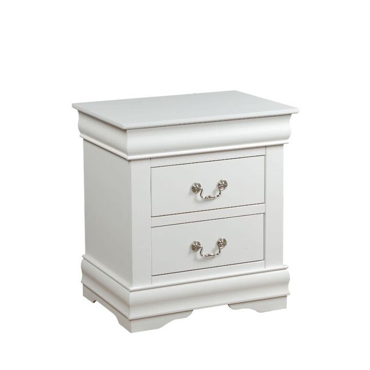 Acme Louis Philippe Nightstand in White