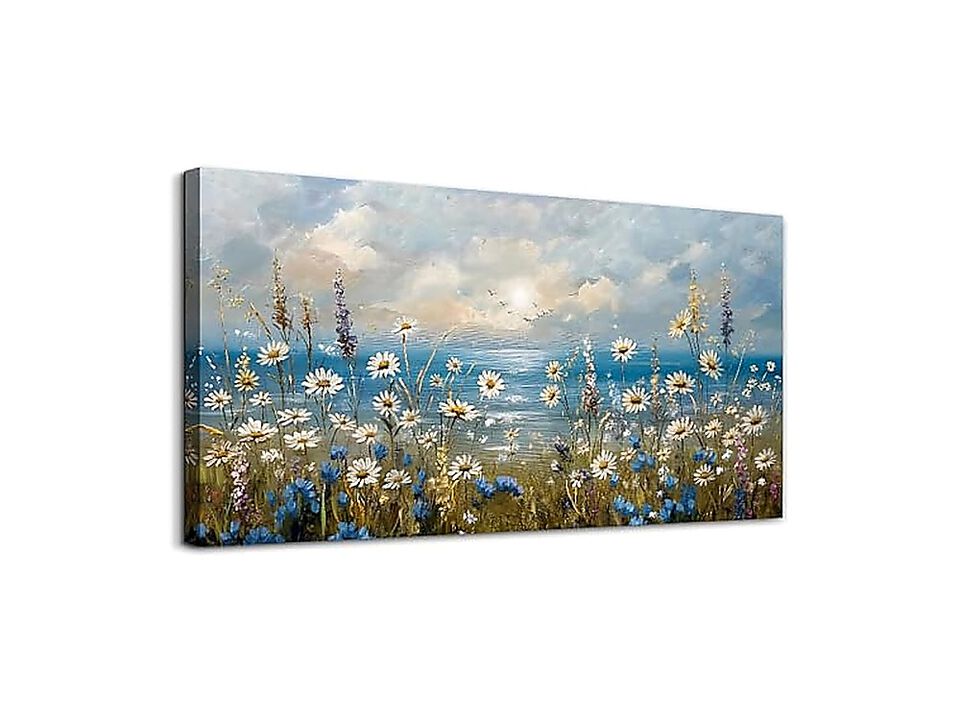 Canvas Wall Art Living Room Decor Bedroom Office Modern Hotel White Flower