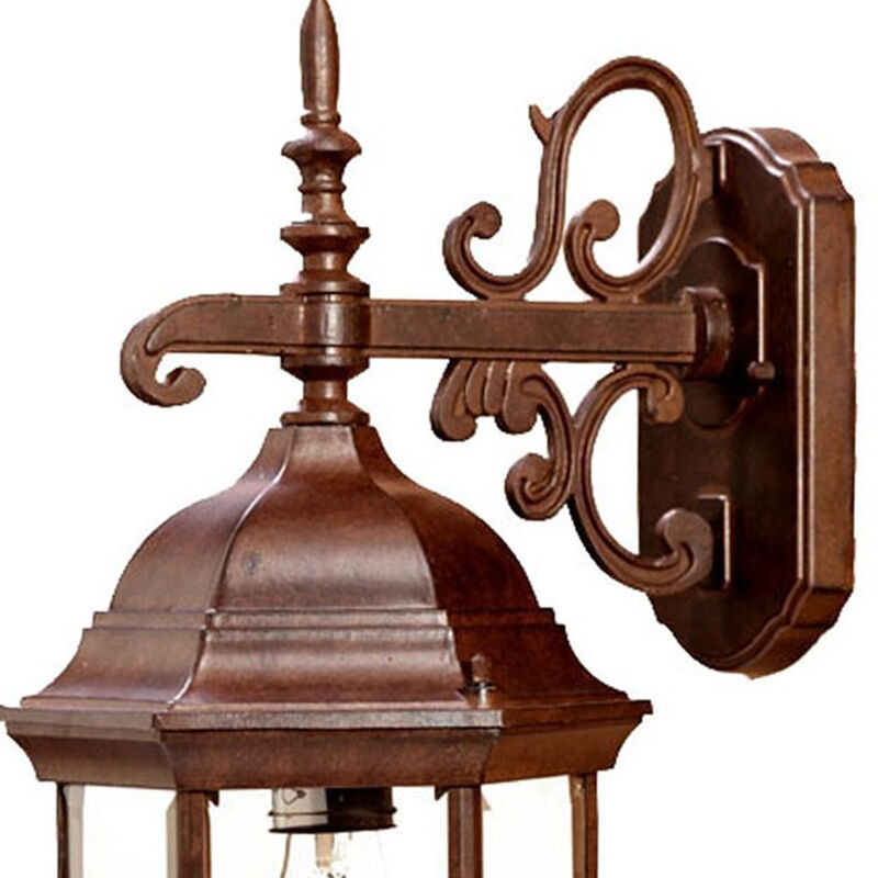 Hanging Domed Glass Lantern Wall Sconce – Weather-Resistant Outdoor Lighting