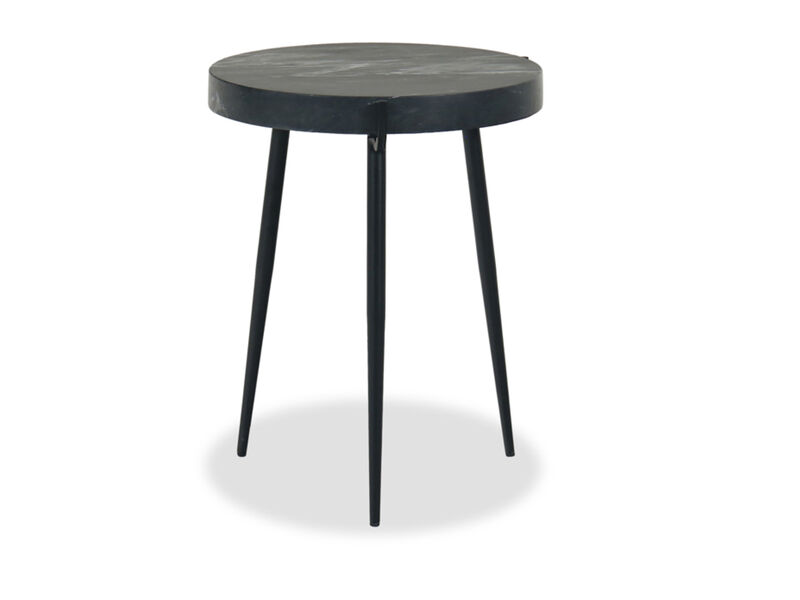 Gray Marble Accent Table