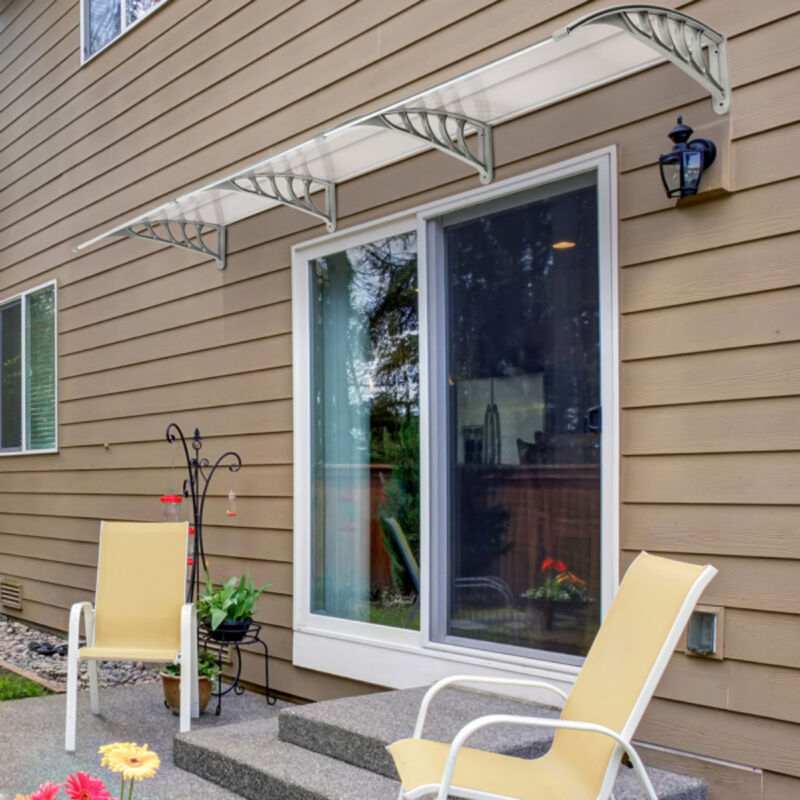 Outdoor Door & Window Canopy, Weatherproof Rain Cover Eaves