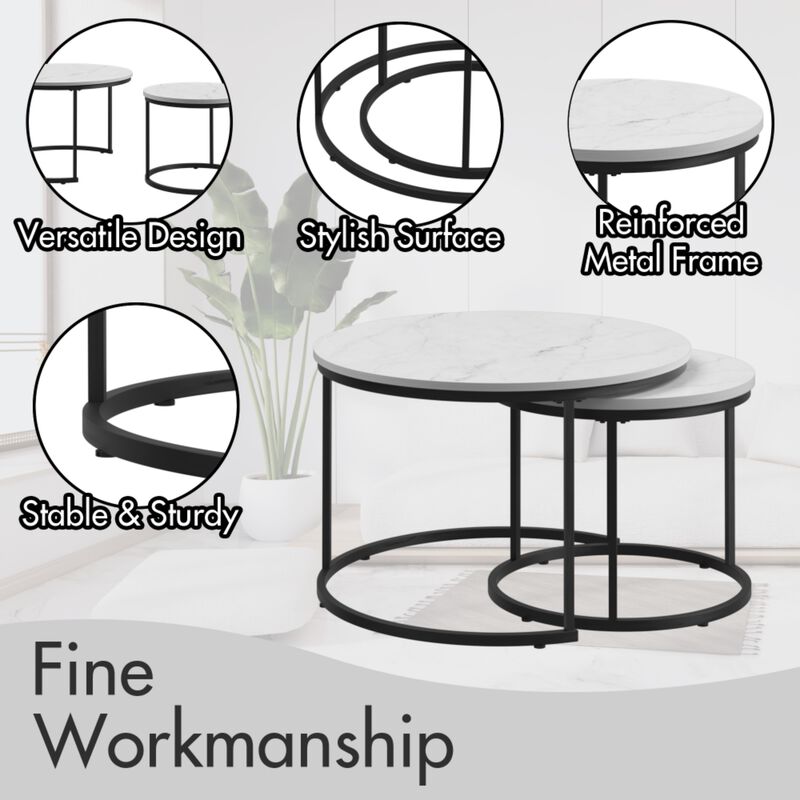 Winpis 2-Piece Nesting Coffee Table Set image number 4