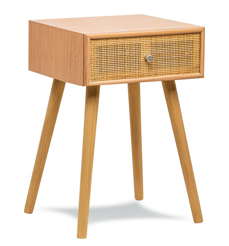 Bedside Table Night Stand Scandinavian in Wood Drawer