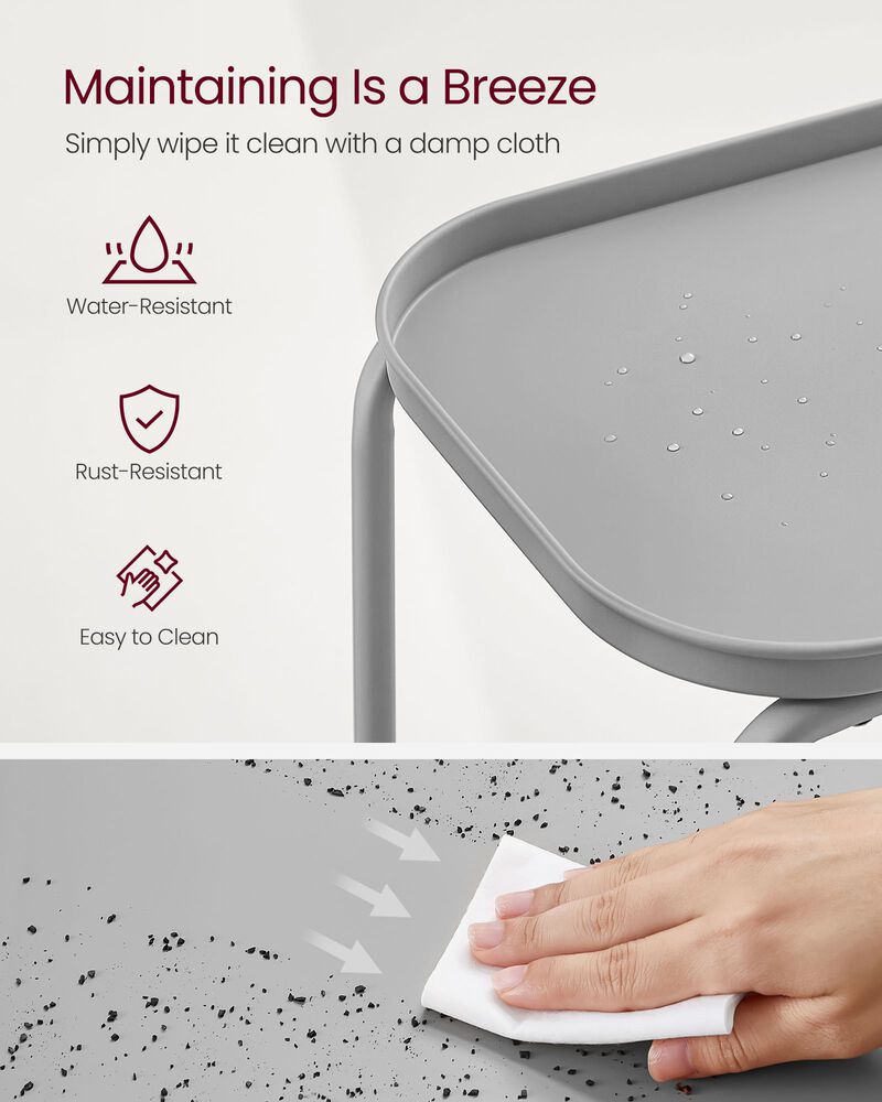 Storage Coffee Table with Metal Frame &ndash; 2-Tier Design with Functional Tray Top for Compact Spaces