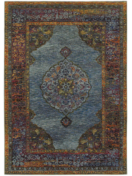Andorra 3'3" x 5'2" Blue Rug