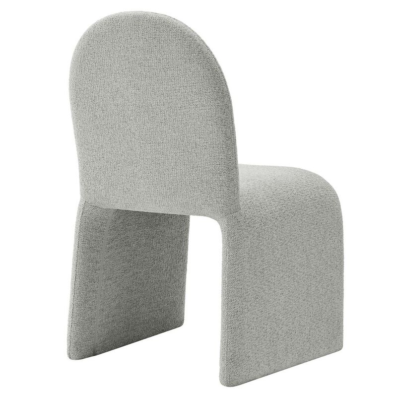 Modway Junia Boucle Upholstered Arch Armless Dining Chair