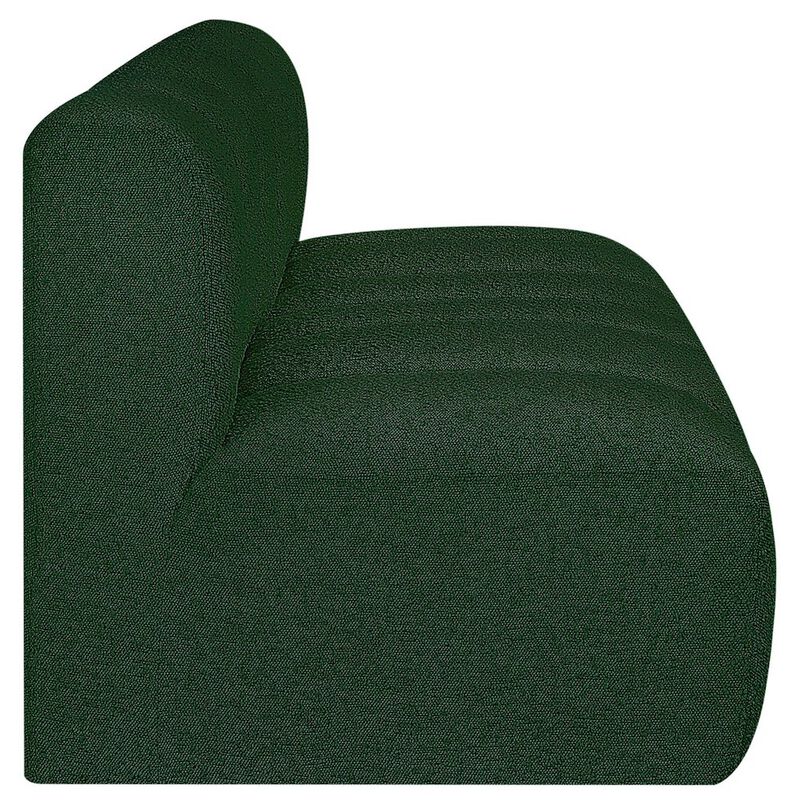 Meridian Furniture Arc Green Boucle Fabric Modular Sofa