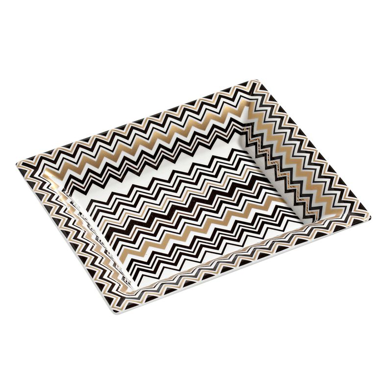 Tray ZIG ZAG GOLD, 8.43" &times; 6.77" image number 1