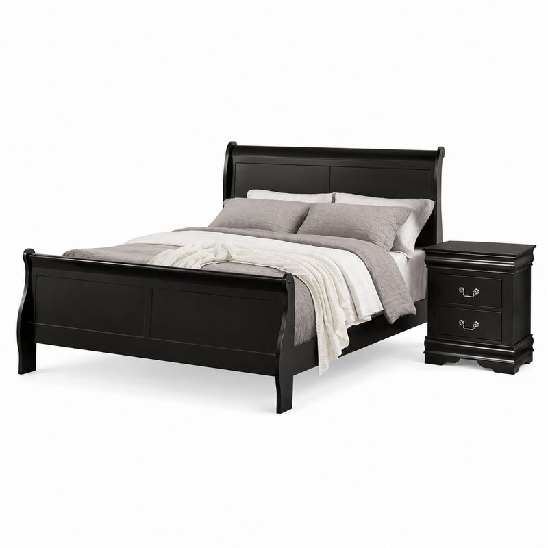 Bedroom Set, Wood, 2 Piece Set with Nightstand image number 0